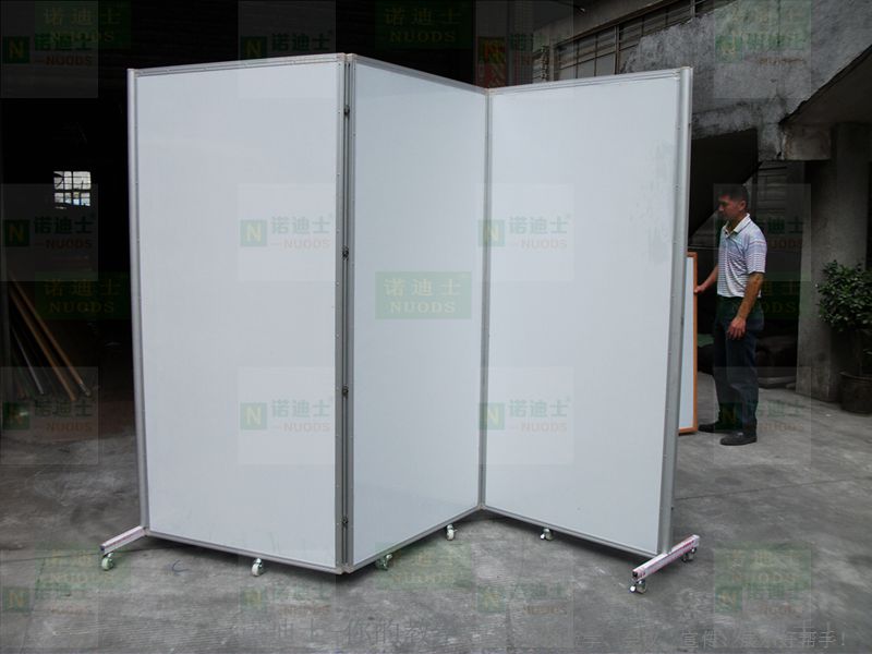 諾迪士NUODS廠家訂做雙面折疊活動(dòng)屏風(fēng)展板雙面磁性白板可折疊式屏風(fēng)